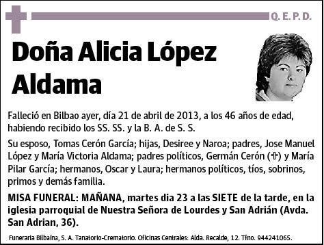 LOPEZ ALDAMA,ALICIA