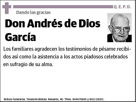 DE DIOS GARCIA,ANDRES