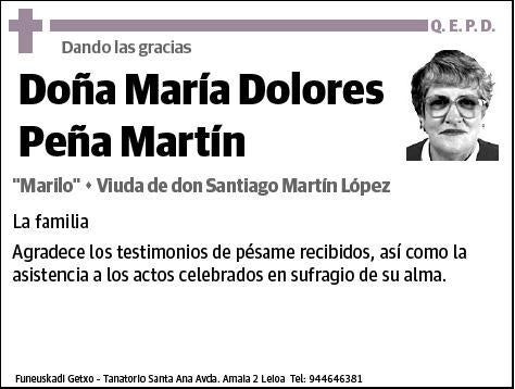 PEÑA MARTIN,MARIA DOLORES