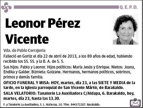 PEREZ VICENTE,LEONOR