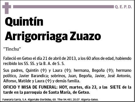 ARRIGORRIAGA ZUAZO,QUINTIN