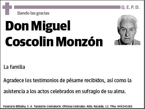 COSCOLIN MONZON,MIGUEL