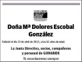 ESCOBAL GONZALEZ,MARIA DOLORES