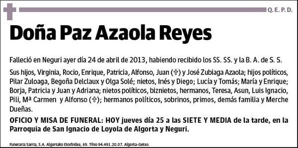 AZAOLA REYES,PAZ