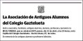 DE ANTIGUOS ALUMNOS DEL COL. GAZTELUETA,ASOCIACION