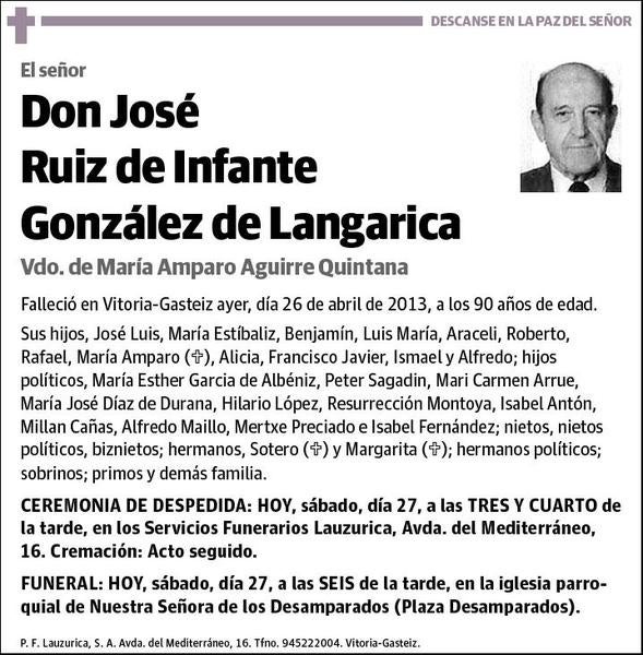 RUIZ DE INFANTE GONZALEZ DE LANGARICA,JOSE