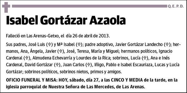 GORTAZAR AZAOLA,ISABEL