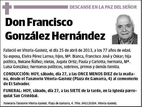 GONZALEZ HERNANDEZ,FRANCISCO