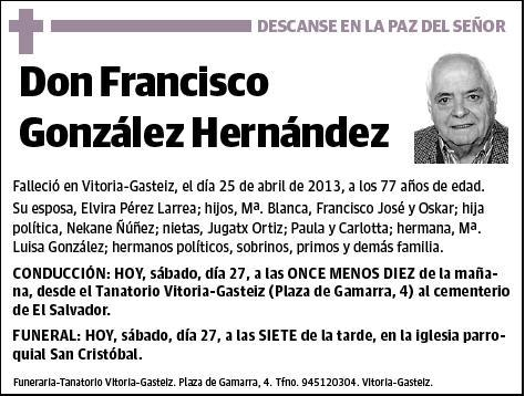 GONZALEZ HERNANDEZ,FRANCISCO