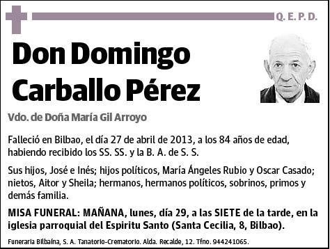 CARBALLO PEREZ,DOMINGO