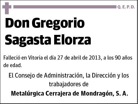 SAGASTA ELORZA,GREGORIO