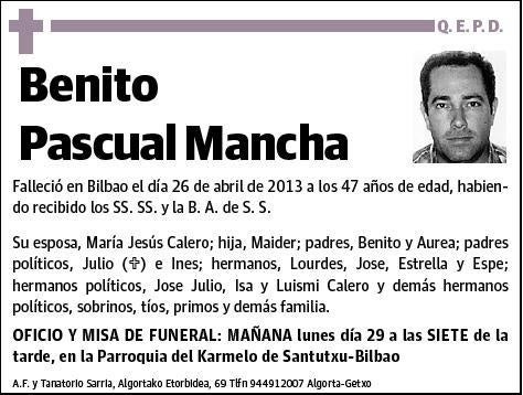 PASCUAL MANCHA,BENITO