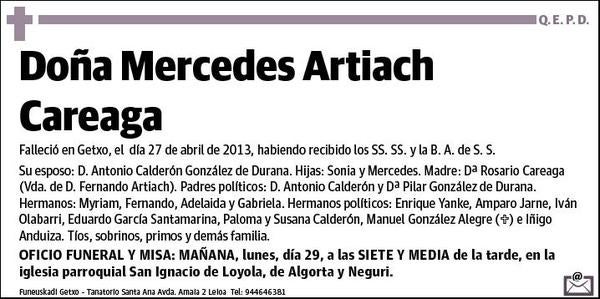 ARTIACH CAREAGA,MERCEDES