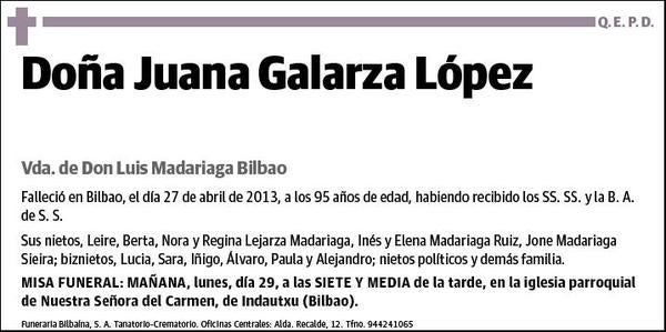 GALARZA LOPEZ,JUANA