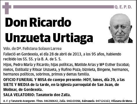 UNZUETA URTIAGA,RICARDO