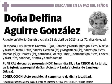 AGUIRRE GONZALEZ,DELFINA