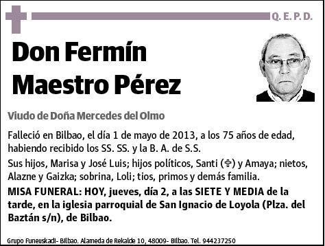 MAESTRO PEREZ,FERMIN