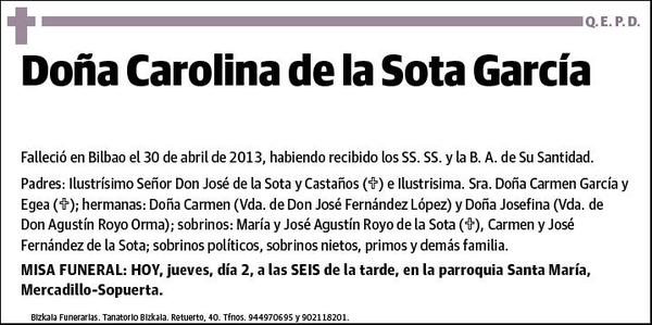 DE LA SOTA GARCIA,CAROLINA