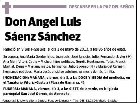 SAENZ SANCHEZ,ANGEL LUIS