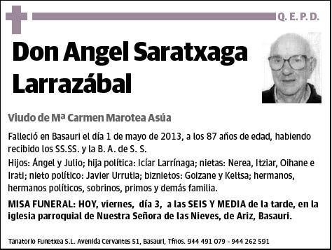 SARATXAGA LARRAZABAL,ANGEL