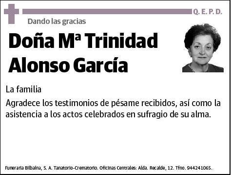 ALONSO GARCIA,Mª TRINIDAD