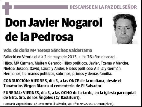 NOGAROL DE LA PEDROSA,JAVIER