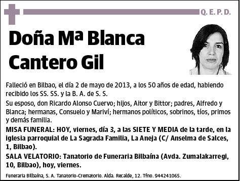 CANTERO GIL,Mª BLANCA