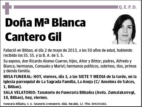 CANTERO GIL,Mª BLANCA