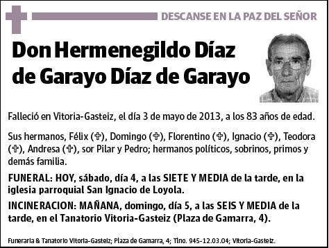 DIAZ DE GARAYO DIAZ DE GARAYO,HERMENEGILDO