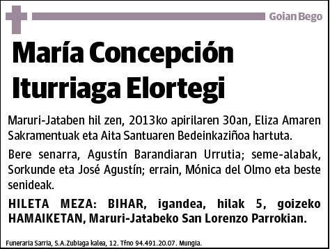 ITURRIAGA ELORTEGI,MARIA CONCEPCION