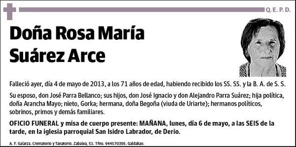 SUAREZ ARCE,ROSA MARIA