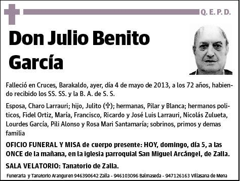 BENITO GARCIA,JULIO