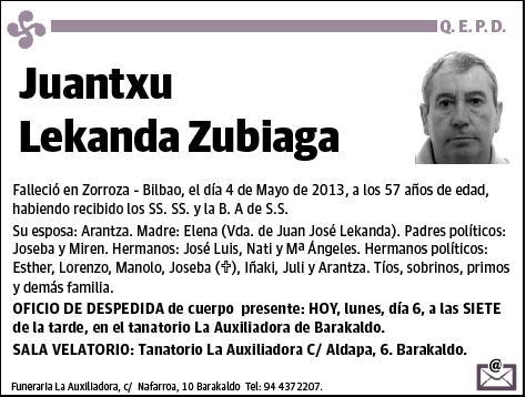 LEKANDA ZUBIAGA,JUANTXU