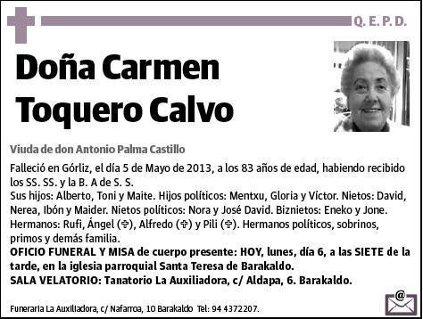 TOQUERO CALVO,CARMEN