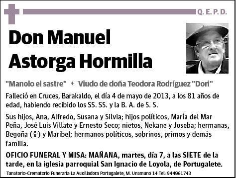 ASTORGA HORMILLA,MANUEL