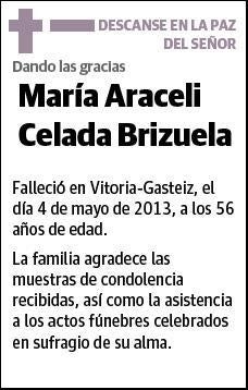 CELADA BRIZUELA,MARIA ARACELI