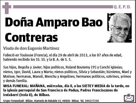 BAO CONTRERAS,AMPARO