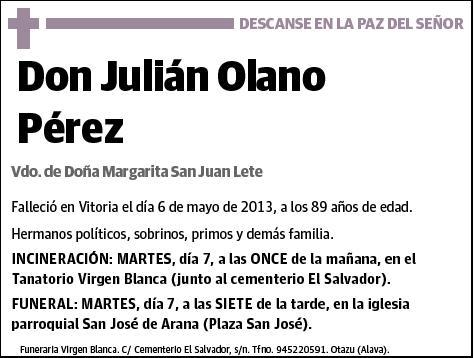 OLANO PEREZ,JULIAN