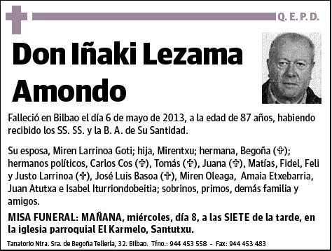 LEZAMA AMONDO,IÑAKI