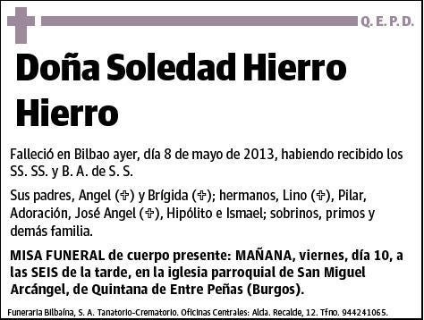 HIERRO HIERRO,SOLEDAD