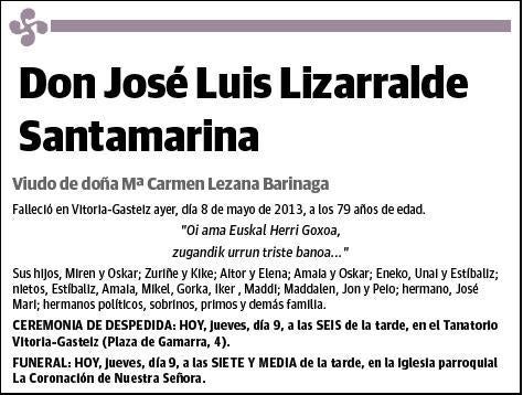 LIZARRALDE SANTAMARINA,JOSE LUIS