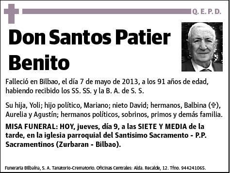 PATIER BENITO,SANTOS