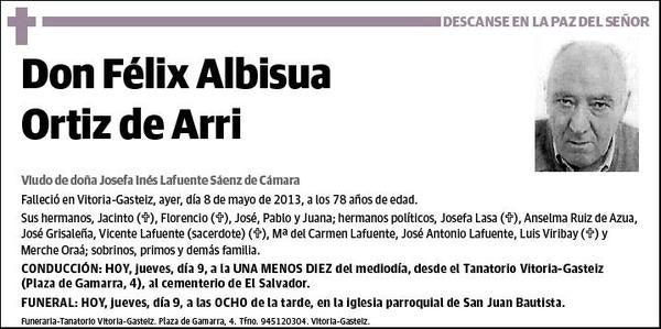 ALBISUA ORTIZ DE ARRI,FELIX