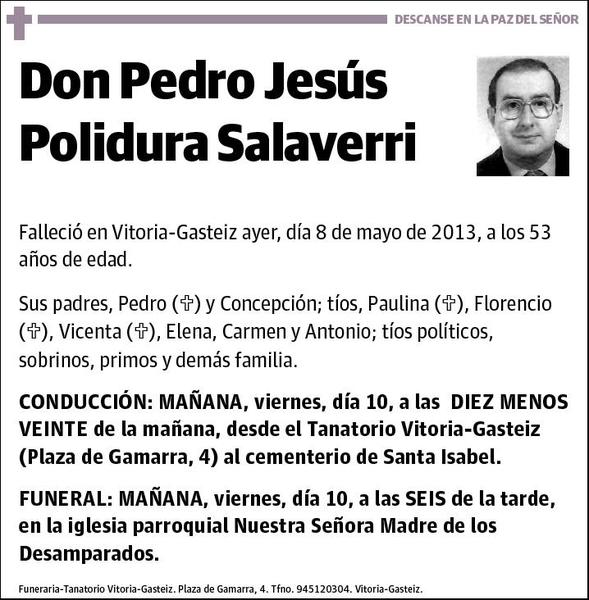 POLIDURA SALAVERI,PEDRO JESUS