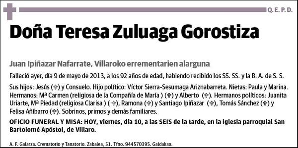 ZULUAGA GOROSTIZA,TERESA