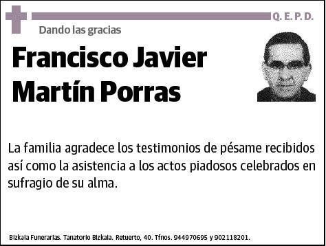 MARTIN PORRAS,FRANCISCO JAVIER