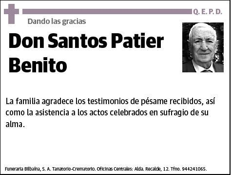 PATIER BENITO,SANTOS