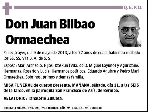 BILBAO ORMAECHEA,JUAN