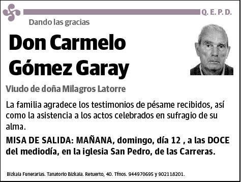 GOMEZ GARAY,CARMELO