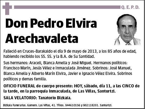 ELVIRA ARECHAVALETA,PEDRO